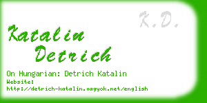 katalin detrich business card